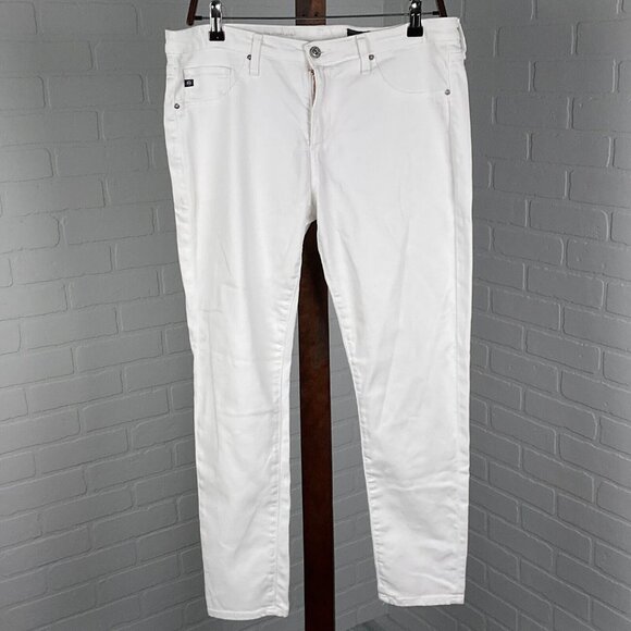 Adriano Goldschmied Jeans‎ Women 32R White Legging Ankle Super Skinny Stretch - Picture 1 of 14